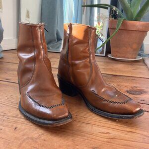 rare 1970s vintage Wrangler western leather chelsea boots